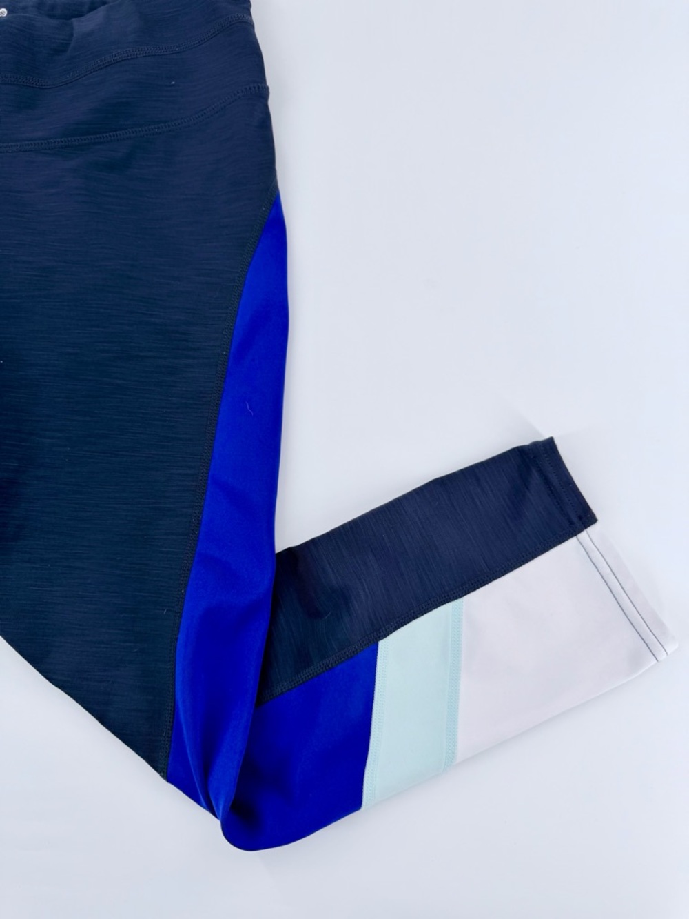 Athleta Blue Colorblock High Rise 7/8 Leggings Workout Yoga Pants Size Small - Picture 4 of 8